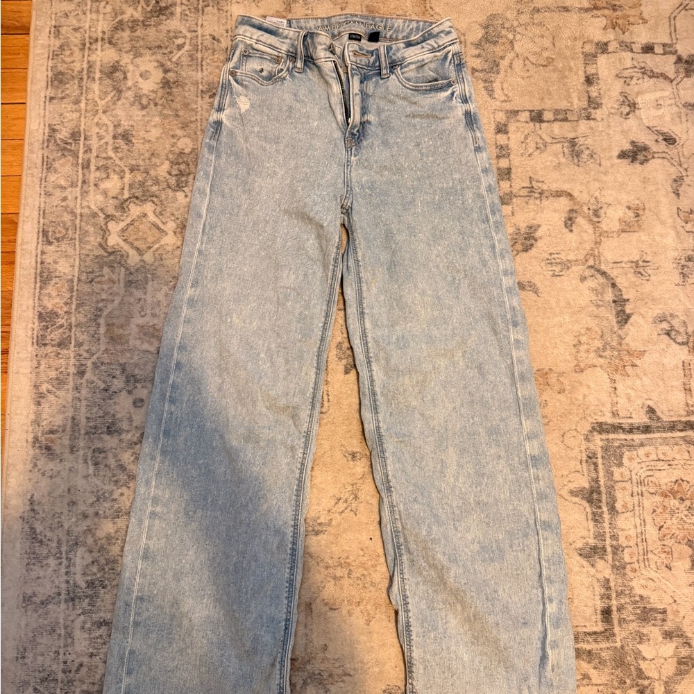 American Eagle Outfitters Light Wash Straight Leg Jeans
